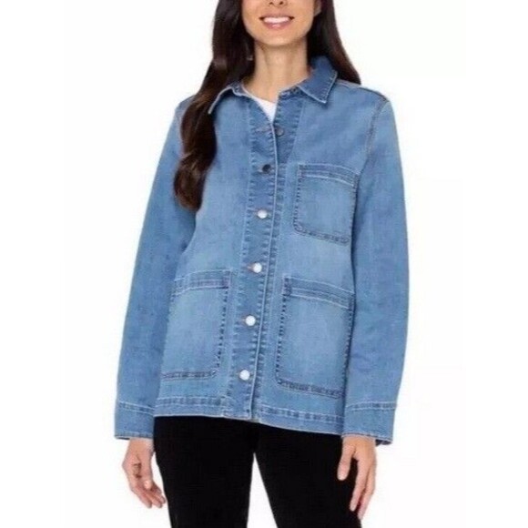 NWT Well Worn Women's Barn Jacket with Three patch pockets, Light Blue, XXL - Picture 1 of 2